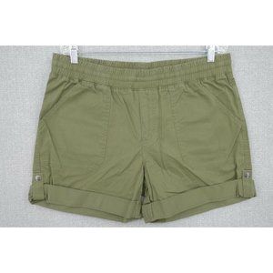 Carhartt Shorts Womens Large Green Rugged Flex Relaxed Twill Cuffed Stretch NWT